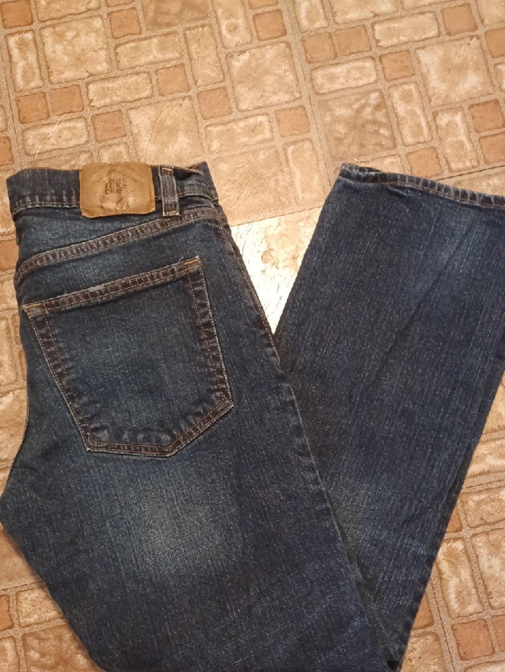 True Craft Men's Straight Leg Blue Jeans 32x30